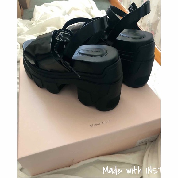 Simone Rocha Criss-Cross Strap Platform Sandals - Picture 6 of 13